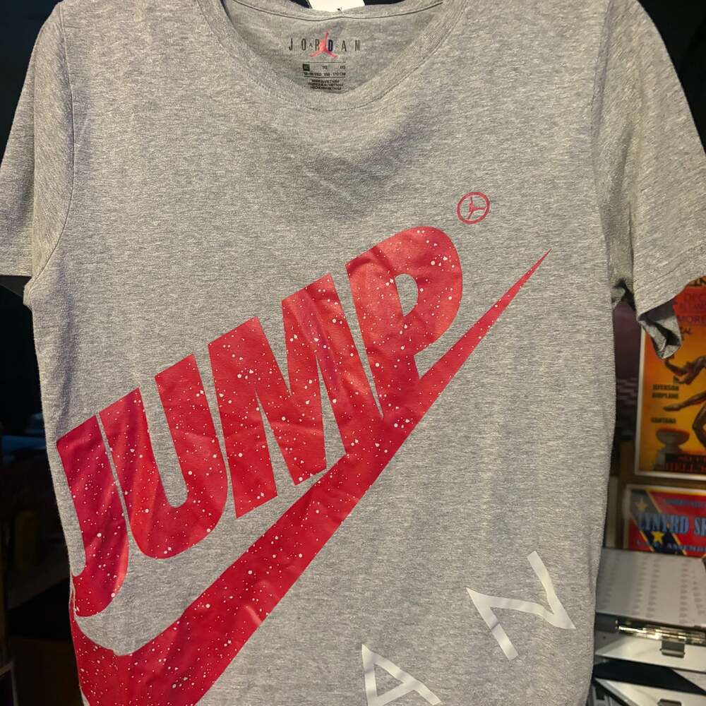 Jordan Youth Boys XL Gray Jumpman Mashup Speckle Logo T-Shirt